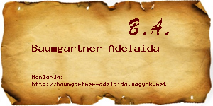 Baumgartner Adelaida névjegykártya